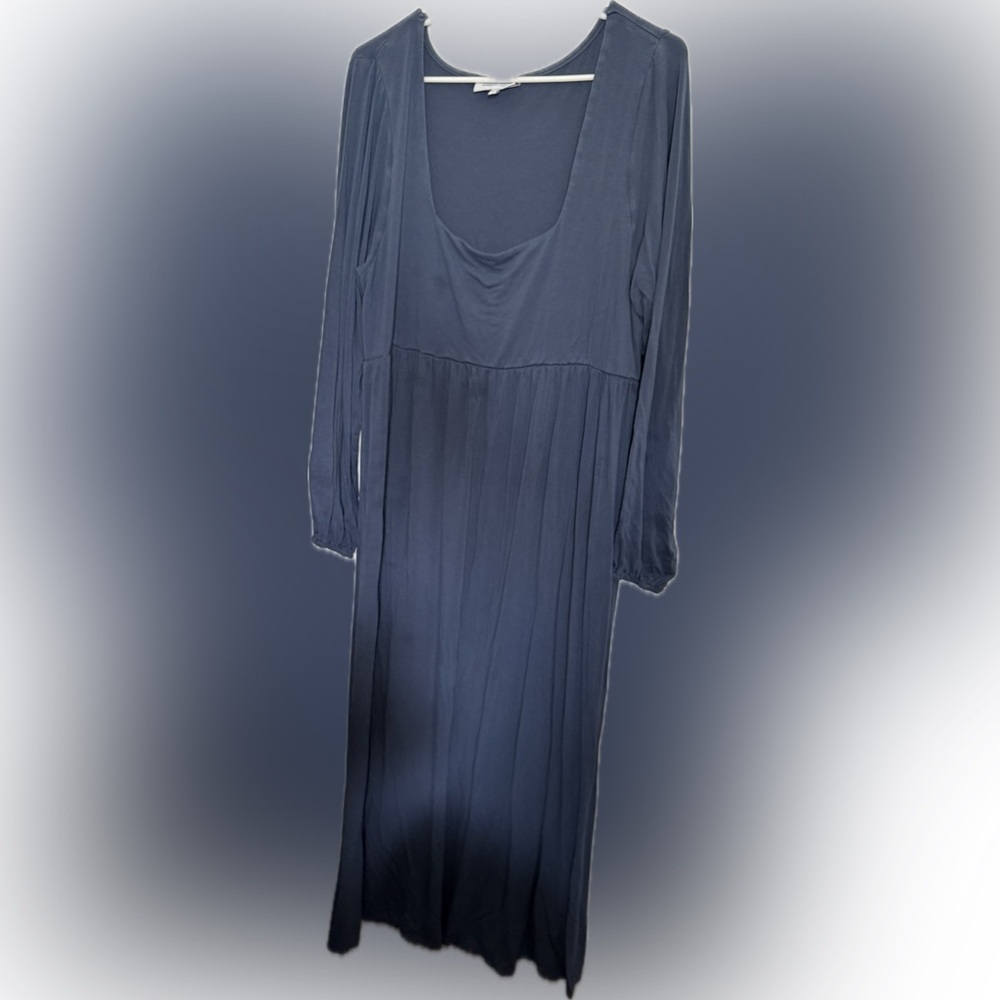 Motherhood Navy Blue Long Sleeve Maxi Dress | Sz XL
